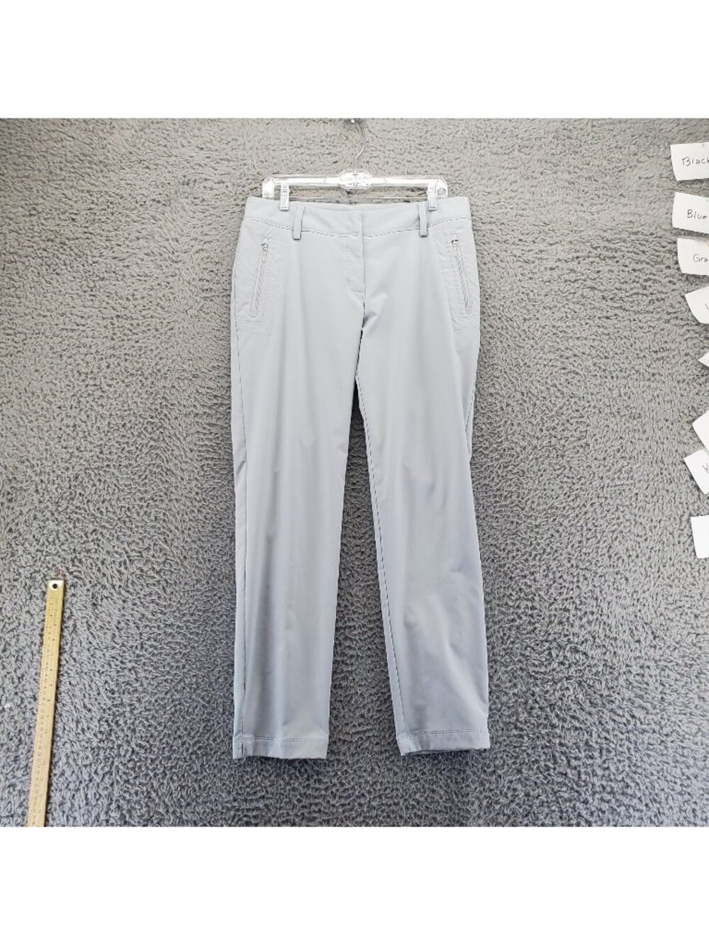 Adidas Pants Womens Size 10 Gray Slim Fit Stretch Golf Performance *Read*